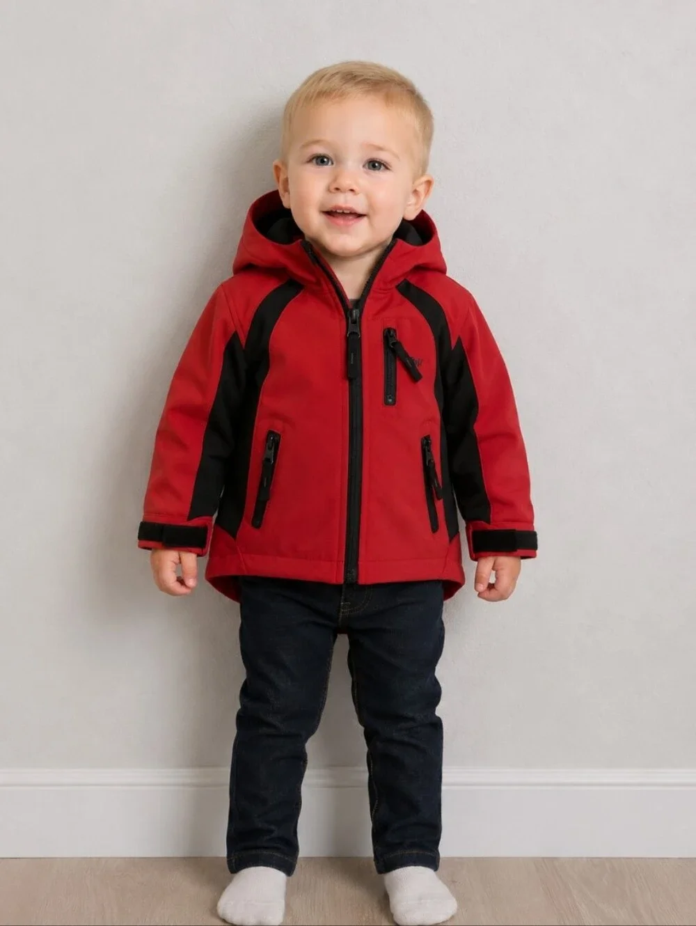 YMI Boys Collection Hooded Red Black Polyester 2T